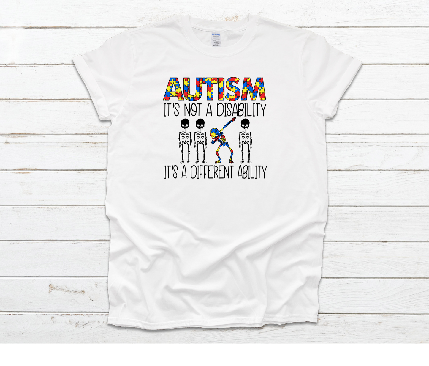 Autism Skeleton Puzzle T-shirt