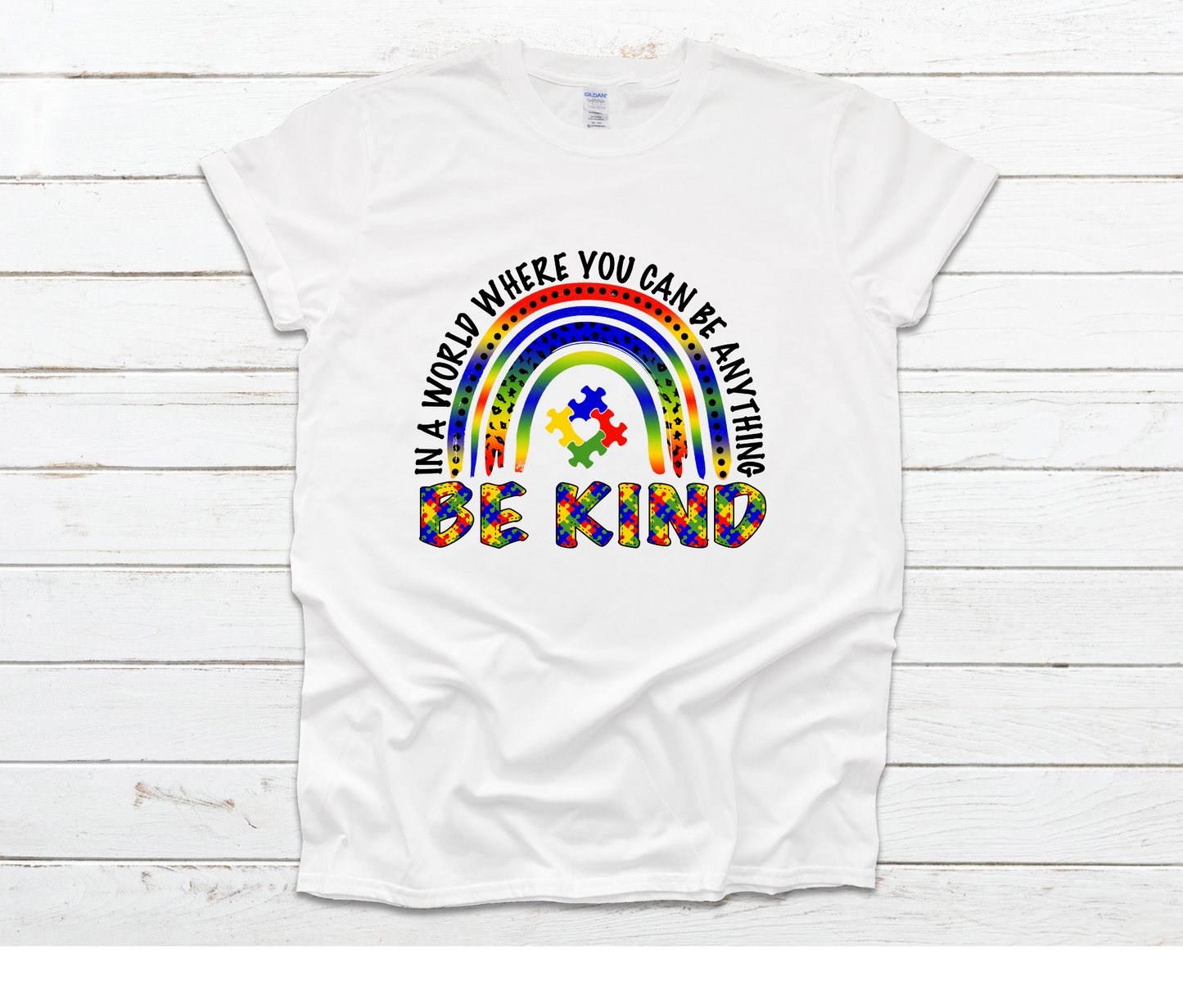 Puzzle Be Kind Rainbow T-shirt