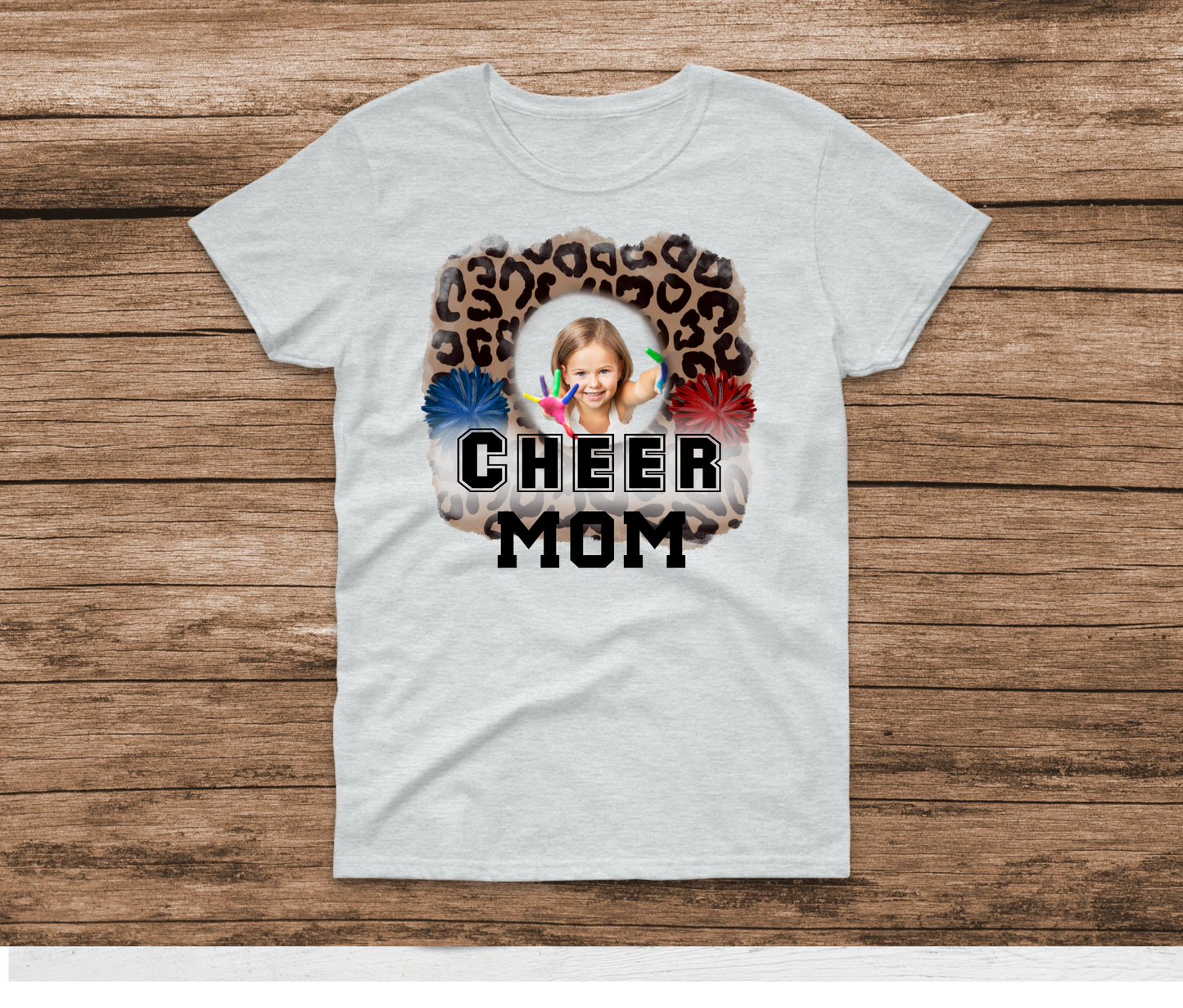 Custom Picture Cheer Mom Shirt