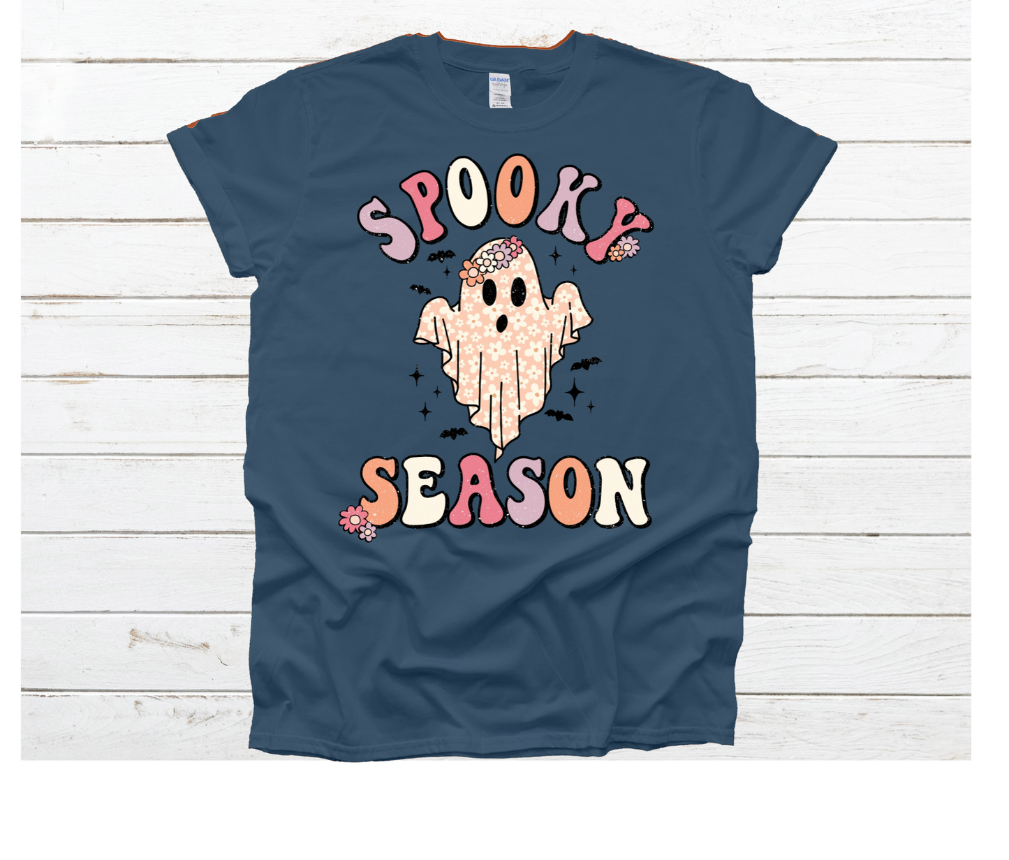 Spooky Season Ghost Distressed Shirt