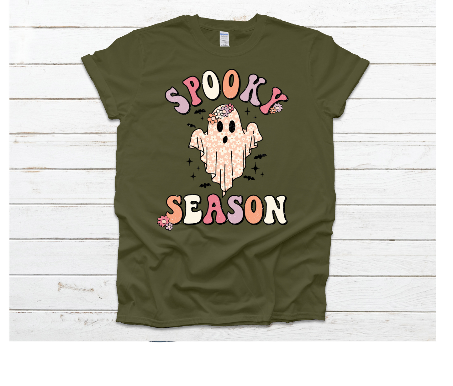 Spooky Season Ghost Distressed Shirt