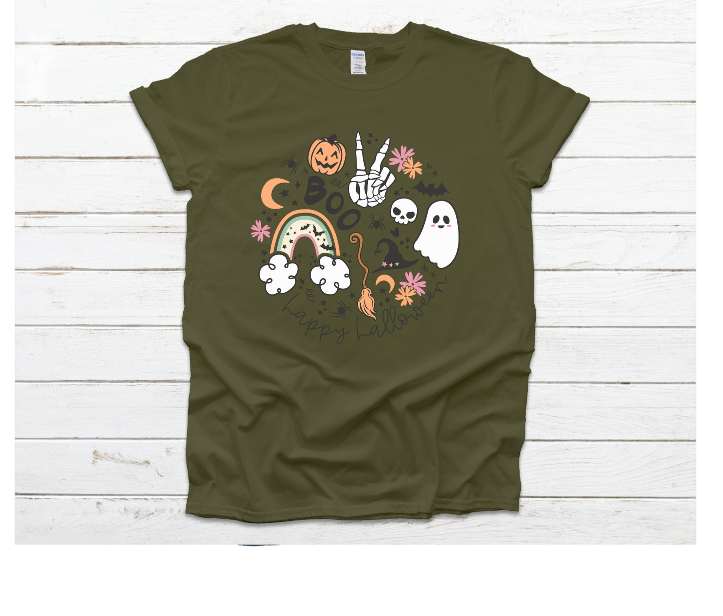 Halloween Doodles Circle Shirt