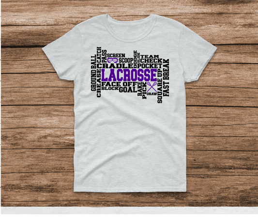 Lacrosse Girl Word Art Shirt