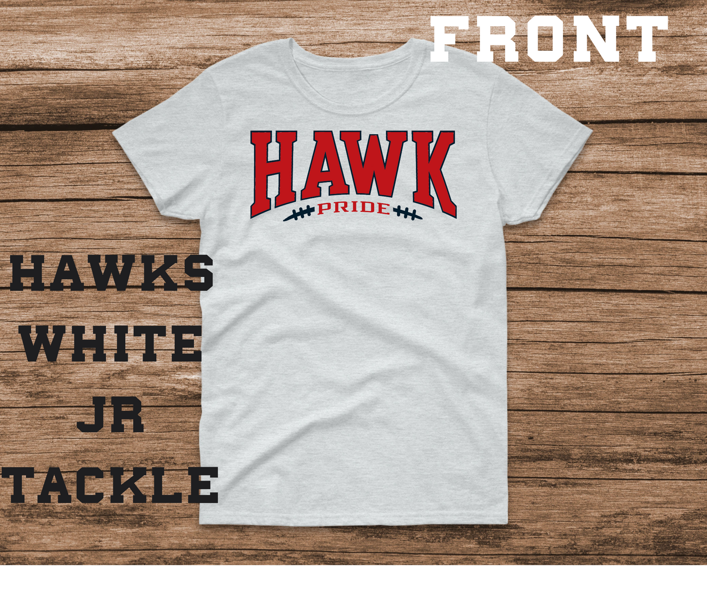 Hawks White Jr. Tackle Ash Shirt