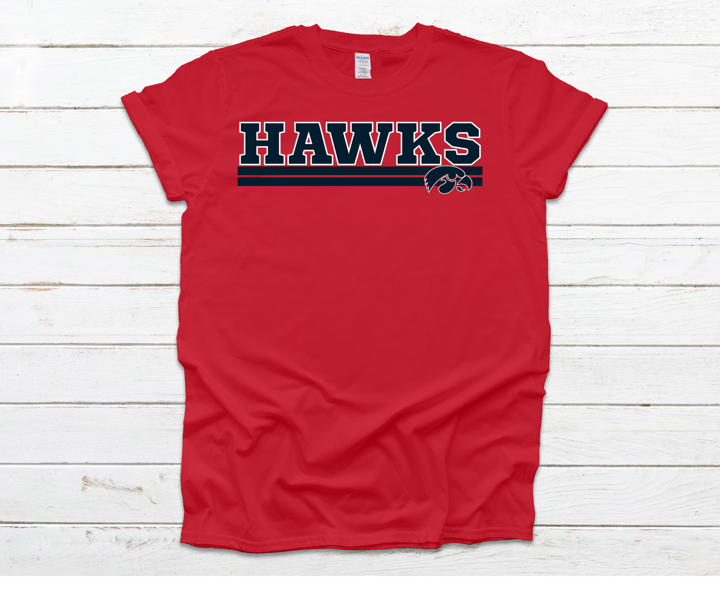 Hawks Lined Logo Shirt