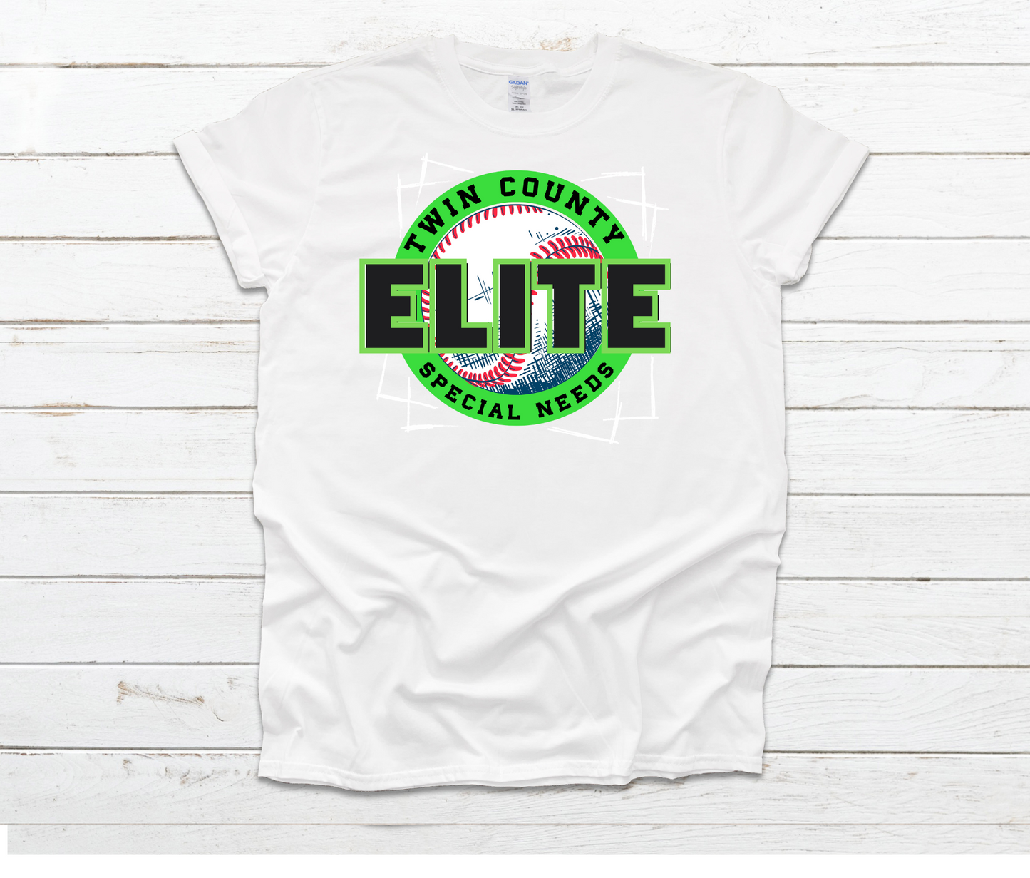 Elite Twin County Special Needs Champion Baseball Shirts