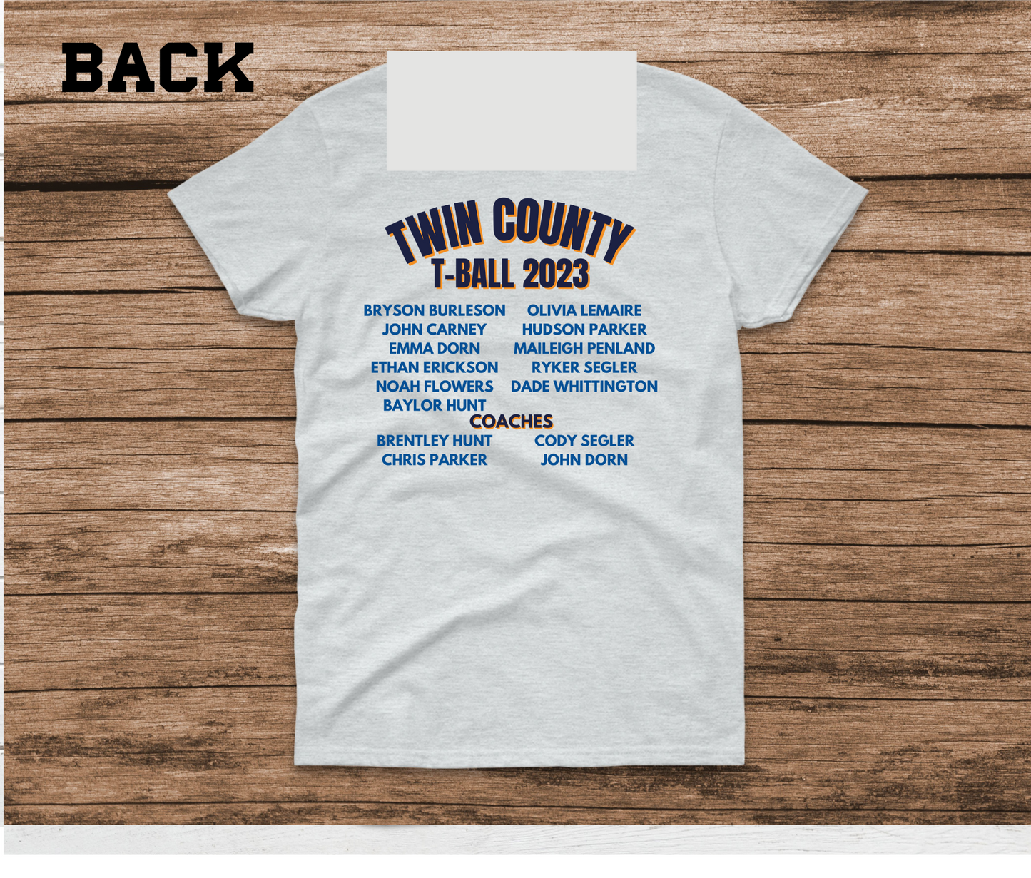 Ironbirds T-ball 2023 Roster Shirt