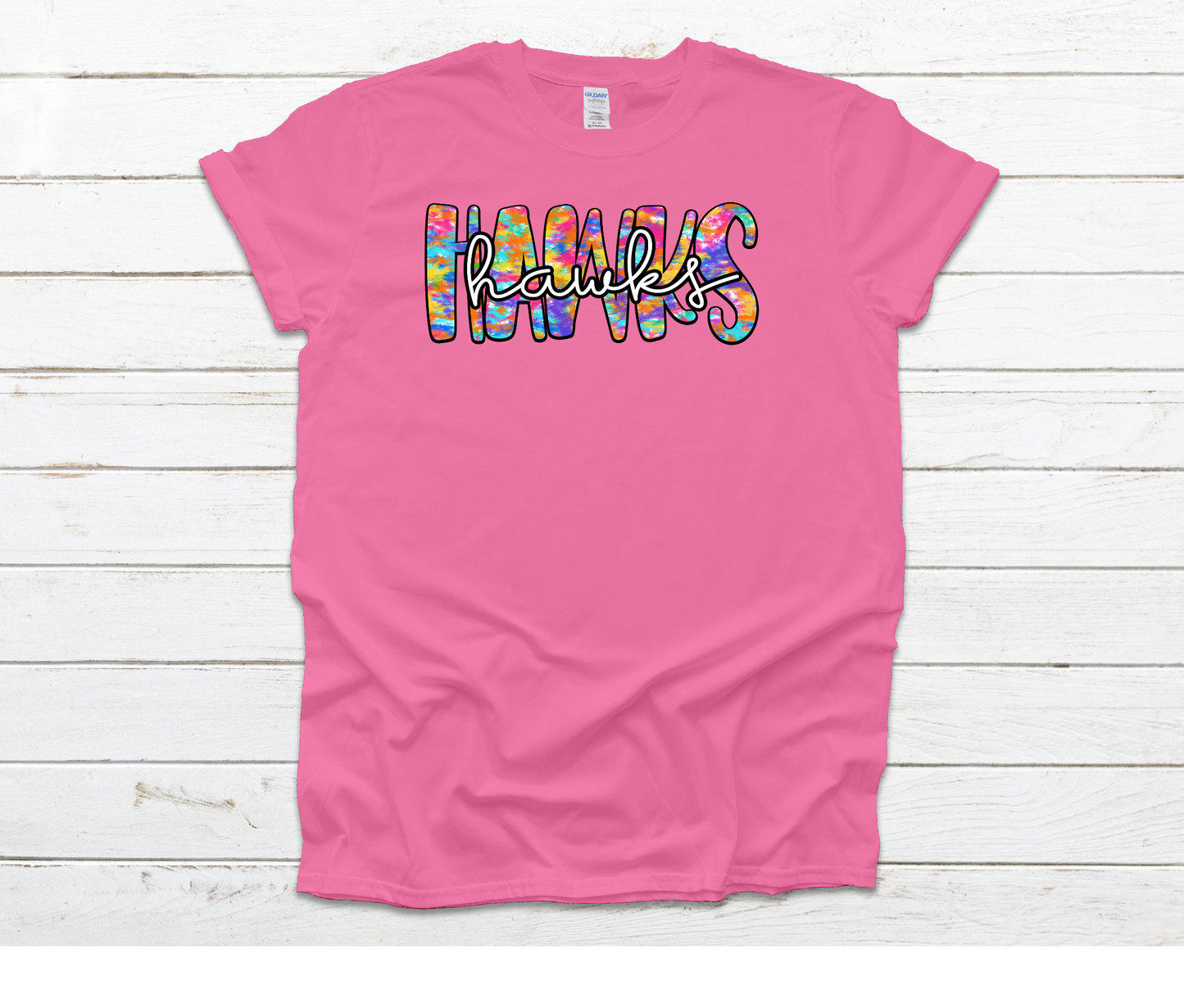 Hawks Rainbow Tie-Dye Shirt