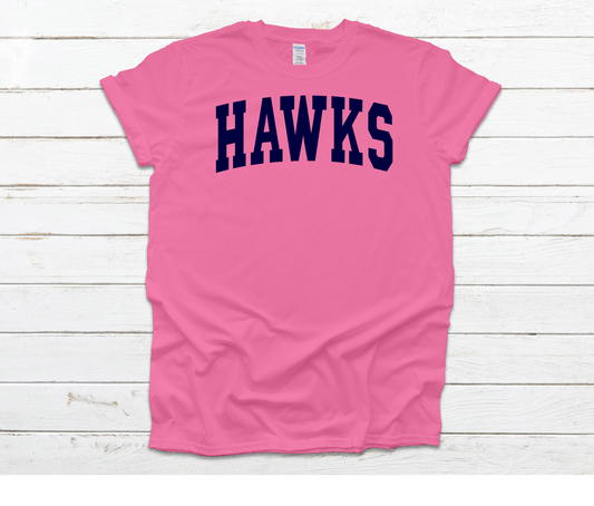 Hawks Navy Filled Arch Pink Shirt