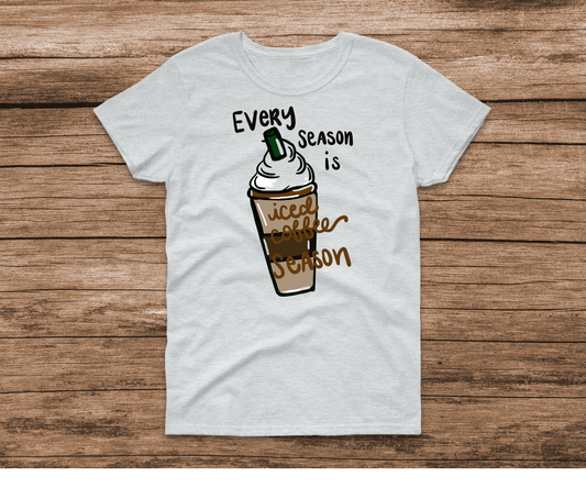 Iced Coffee Season Ash Shirt by Ashley Sattler