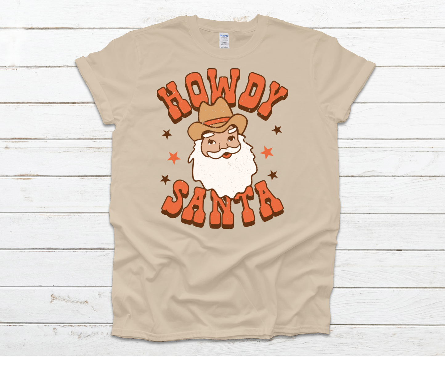 Howdy Santa Tan Shirt & Sweatshirt