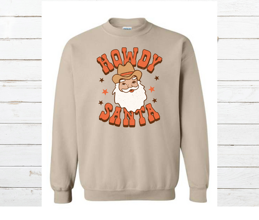 Howdy Santa Tan Shirt & Sweatshirt