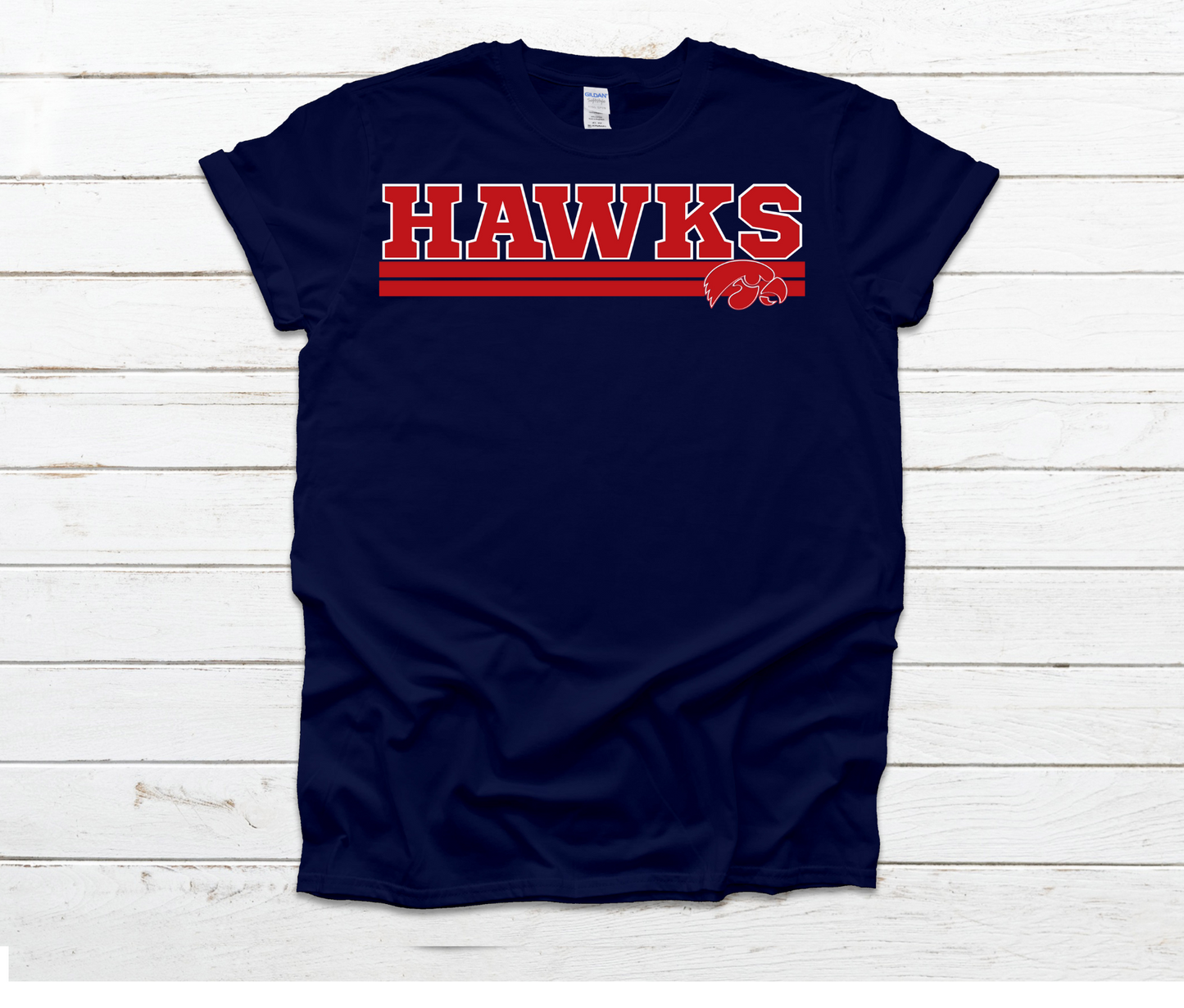 Hawks Lined Logo Shirt